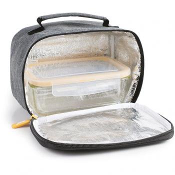 Bolsa Térmica Porta Alimentos Ibili 3.75L con Recipiente de Vidrio Gris