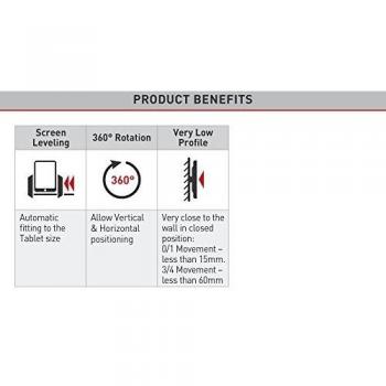 Supporto da Parete per Tablet Barkan T50 Bianco