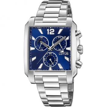 Reloj De Hombre Lotus Chrono Con Esfera Azul 18850/2