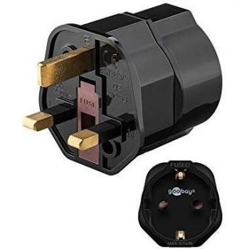Conector Universal Europeo-UK en Negro