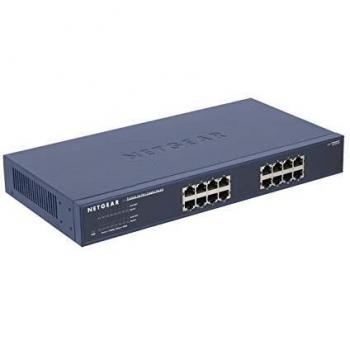 Netgear Switch Ethernet 16 porte Unmanaged JGS516, Switch Gigabit con opzioni di Montaggio desktop o su rack e assistenza limitata a vita