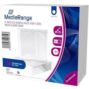 BOX31-2 CD/DVD Custodia Jewel 2 dischi Nero, Trasparente