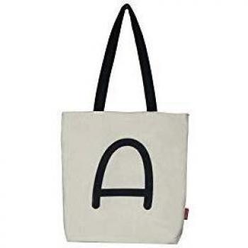 Hello-Bags. Bolso Tote Modelo A. Algodón 100%. Blanco. Con Cremallera y Bolsillo Interior. 37 x 38 cm. Incluye Sobre Kraft de Regalo