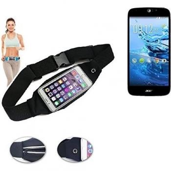 Cinturón de bandolera bolso de la cintura bolsa para ACER Liquid Jade Z Plus, negro. Aptitud del deporte de la cubierta a prueba de lluvia Ejercicio corriente