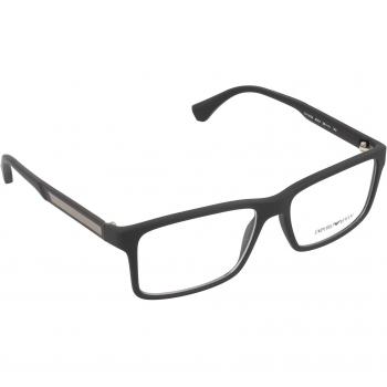 Emporio Armani 5063 Monturas de Gafas, Black Rubber, 56 para Hombre