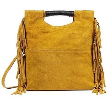 FIRENZE ARTEGIANI Francesca Bolso de Mano Mujer Piel auténtica Gamuza