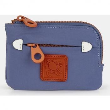 Monedero pequeño circular con cremallera tejano margarita