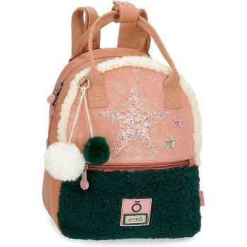 Mochila Paseo Rosa y Verde Enso Shine Stars