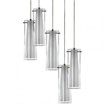 Lámpara Colgante Eglo Pinto Cromo 5 Bombillas E27 50cm