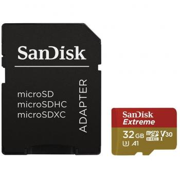 SanDisk Extreme Scheda di Memoria MicroSDHC 32GB con Adattatore SD