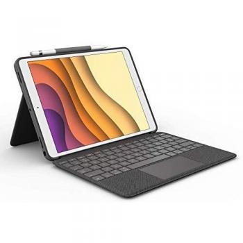 Logitech Slim Combo Touch with Trackpad per iPad Air 3a Gen A2152/A2123/A2153/A2154 e iPad Pro da 10.5 Pollici A1701/A1709/A1852 con Tecnologia Smart Connector, Layout IT QWERTY