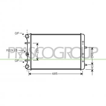 PRASCO SK320R002 Radiador de Arrefecimento