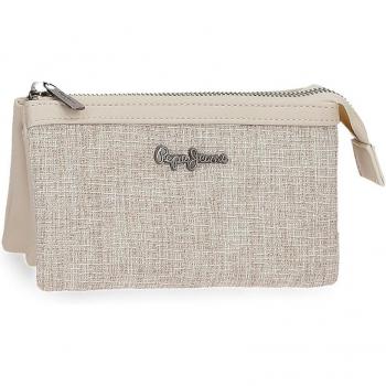 Cartera Peñón Beige 3 Compartimentos