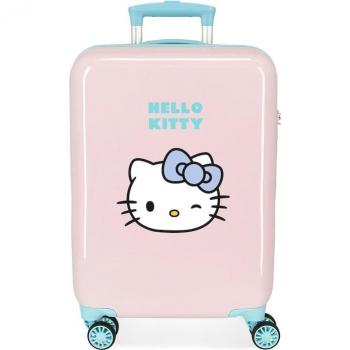 Maleta Hello Kitty Wink Cabina Rígida 55cm Rosa Claro