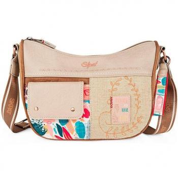 Bolso Bandolera Mujer SKPAT Beige