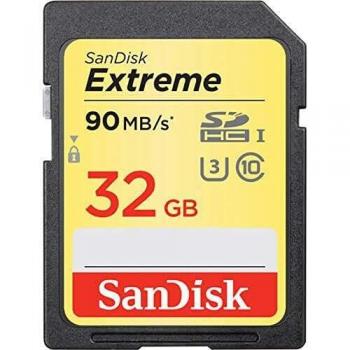 SanDisk Extreme SDHC 32 GB, Velocità 90 MB/s, Classe U3, UHS‑I