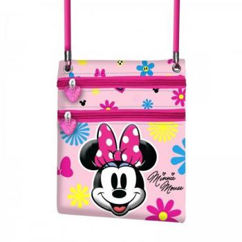 Bolso Vertical Minnie Mouse Floral Rosa