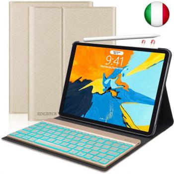 Custodia Tastiera per iPad PRO 11 con cover protettiva e tastiera Bluetooth wireless staccabile in italiano