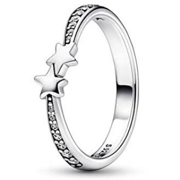 Anillo Estrella Fugaz Brillante en Plata de Ley