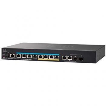 Cisco Small Business SG350X-8PMD Managed Layer 2/Layer 3 Gigabit Ethernet (10/100/1000) Power over Ethernet (PoE) Support 1U Black