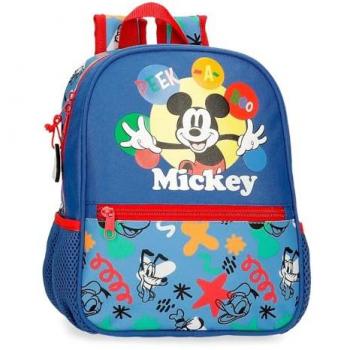 Mochila Escolar Mickey Peek a Boo Azul 28 cm
