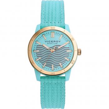 Reloj Viceroy Mujer Analógico Ecosolar Verde Dorado 41114-67