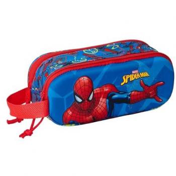 Portatodo Doble Spider-Man 3D de SAFTA – Mochila y Bolsa 6×21×8 cm