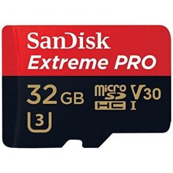 SanDisk Extreme PRO MicroSDXC 32GB con Adattatore SD Classe 10, U3, V30, Velocità di Lettura fino A 95 Mb/Sec (Vecchio Modello)