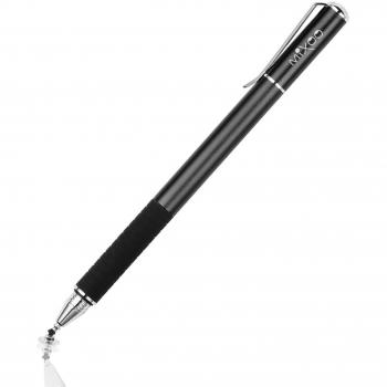 Mixoo 2 in 1 Touch Pen Tablet Pen Penna per iPad Tablet Punta Fine Universale con 2 Punte a Disco e 1 Punte in Fibra Stilo per iPad,iPhone,Smartphone,Touchscreen e Tablet (Nero)