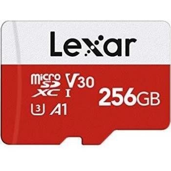 Lexar Micro SD 256 GB, Scheda Micro SD fino a 100 MB/sec(R), Scheda di Memoria microSDHC con Adattatore SD, A1, U3, C10, V30, Micro SD Card per Nintendo Switch, GoPro, Smartphone, Tablet, Videocamera