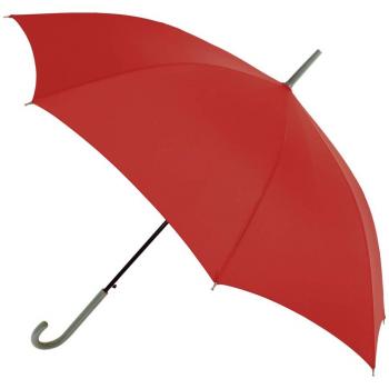 Colección Básica de Paraguas Vogue para Mujer Tejido Pongee y en Doce Bonitos Colores. Fabricada con Varillas de Fibra de Vidrio, automático y Sistema antiviento (Rojo)