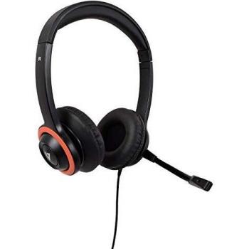 V7 Safesound Education Headset with Microphone, Volume Limit, Antimicrobial, 2M Cable, 3.5mm, Laptop Compatible