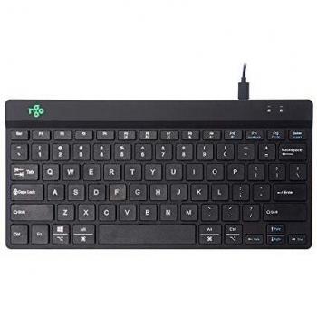 R-GO Tools Compact Break Tastiera Ergonomica Cablata QWERTY Nero