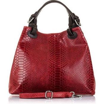 Bolso Tote Emanuela Firenze Artegiani Piel Gamuza Rojo