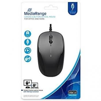 Mouse Cablato MediaRange MROS213 Nero