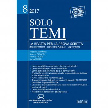 Solo temi. La rivista per la prova scritta (magistratura-concorsi pubblici-università). Con aggiornamento online. Settembre (2017) (Vol. 8)