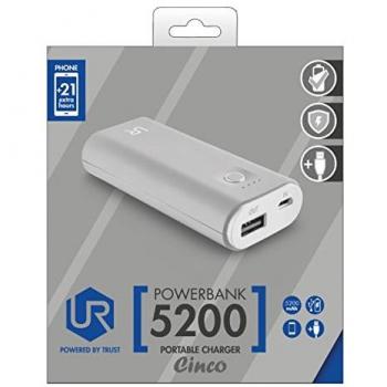 Trust Urban Cinque PowerPack 5200 mAh – Gris/Blanc