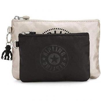 Kipling Duo Pouch, Cartera-Monedero Tiempo Libre y Sportwear Mujer, Plateado (Cloud Metal C), Única