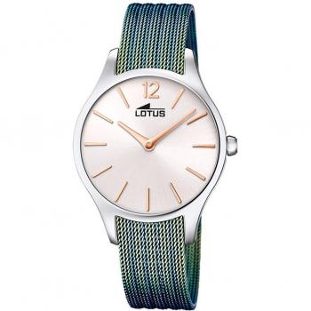 Reloj De Mujer Lotus Bliss Con Esfera Plateada 18749/1