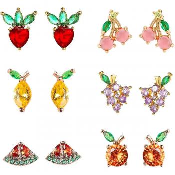 Pendientes “Cereza Dorada” 18K