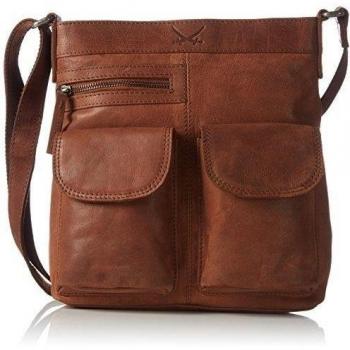 Bolso bandolera Sansibar Mujer, color Marrón, talla 25x26x9 cm