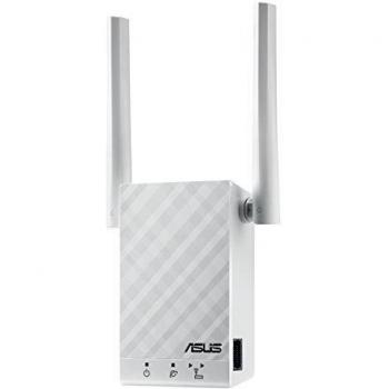 ASUS RP-AC55 Wireless Dual Band AC1200 Range Extender, Access Point Mode, 2 External Antennas, 1 Gigabit LAN RJ45, Music Streaming Functionality
