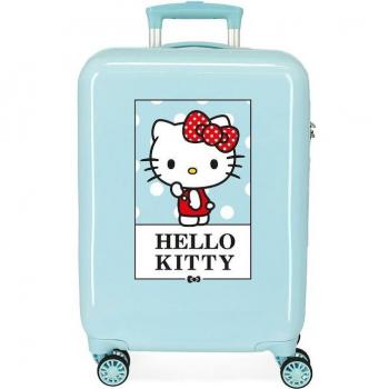 Maleta de cabina Bow de Hello Kitty rígida turquesa