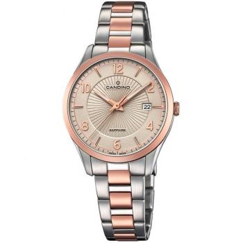 Reloj Candino Mujer C4610 Couple Acero Inoxidable 316L Gris Plata