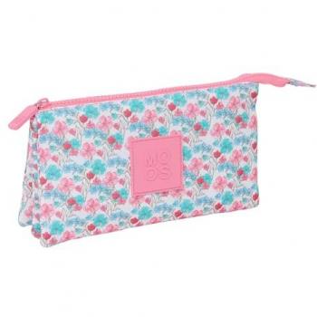 SAFTA PORTATODO TRIPLE RECICLADO MOOS FLORES 3x22x12 Cms