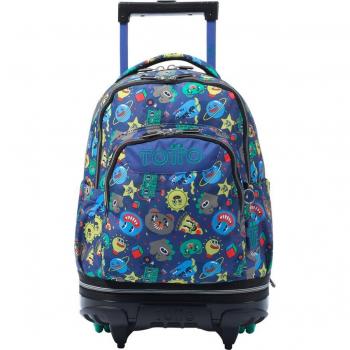Mochila escolar ruedas desmontable azul Tello