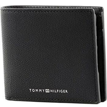 Cartera de cuero para tarjetas y monedas Tommy Hilfiger negra