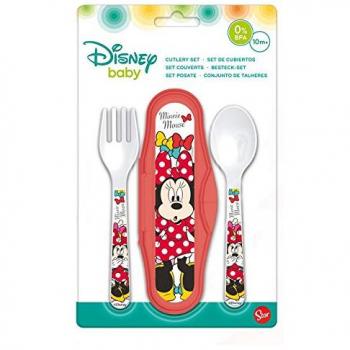 Stor-45314 Minnie Estuche con 2 Cubiertos, Multicolor, Mediano (45314)