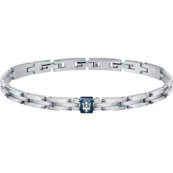 Maserati JEWELS Pulsera Hombre de Acero, PVD azul