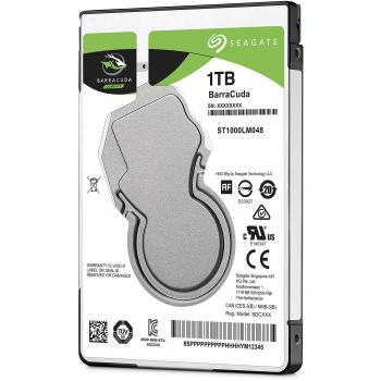 Seagate BarraCuda, 1 TB, Hard Disk Interno, SATA da 6 GBit/s, 2,5, 5.400 RPM, Cache da 128 MB per PC Desktop e PC Portatili (ST1000LM048)